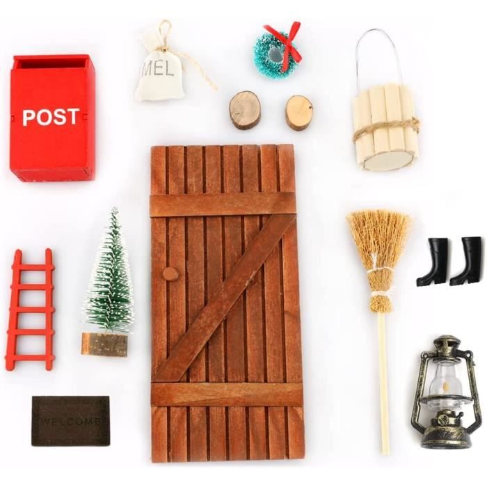Porte Lutin En Bois à Monter - Décoration Jardin Féerique Avec Fenêtre, Pour Invites Fées Et Elfes