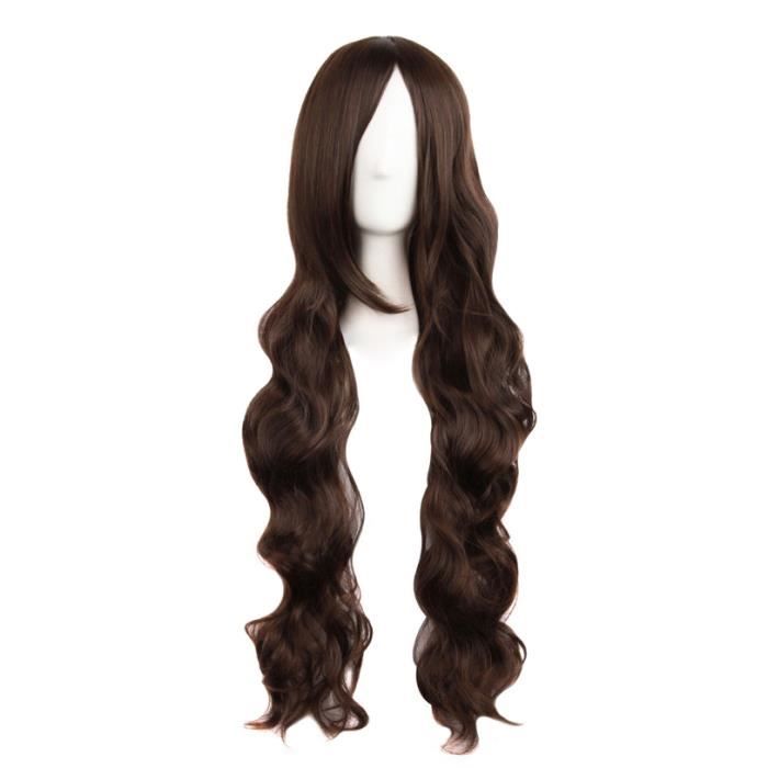 perruque longue brune