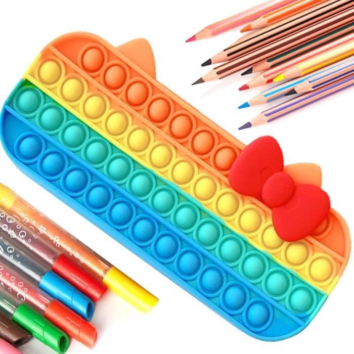 Trousse à Crayon Pop Silicone,Etui à Crayons Décompression,Trousse Pop ...