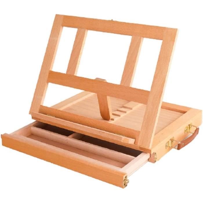 VISWIN Grand Chevalet De Table Avec 3 Tiroirs, Peut Contenir Une