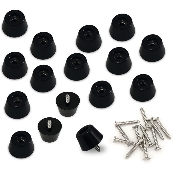 Lot De 6 œillets D'étanchéité En Caoutchouc Noir - 2 Trous, Pour Réservoir Taille-haie/débroussailleuse (trou 5 Mm, Diamètre 18 Mm) - 14