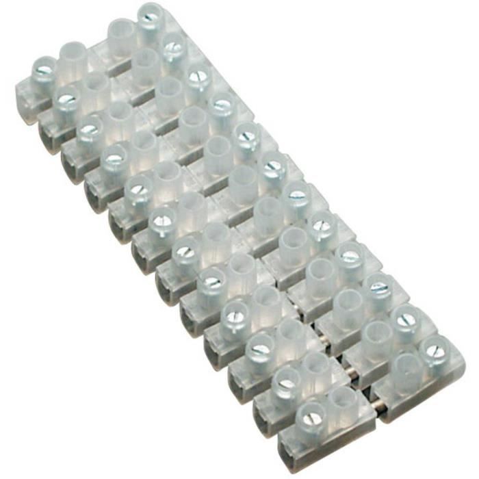 1 barette de 12 dominos souple connexion électrique 4mm² BLANC NEUF