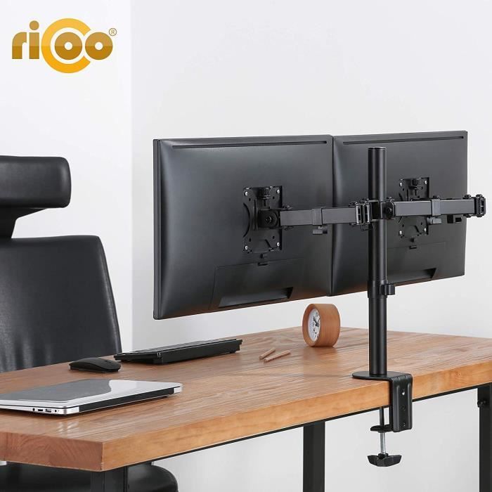 RICOO R02-11 Support ecran PC ordinateur Meuble TV Suspendu Mural bras télé  articulé Orientable Inclinable 3D OLED LED LCD Plasma