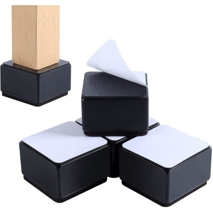 Rehausseur de Meubles en Acier,Rehausseur Pieds de Lit e Table Robustes,Acier Solide Supportent 10000 Livres,pour Bureau et Bedding
