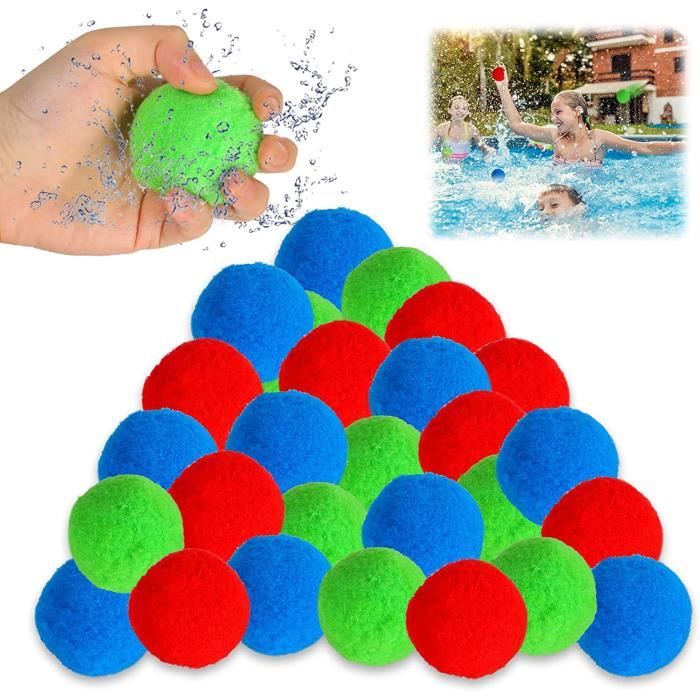 24 Bombes à Eau Réutilisables En Silicone - Remplissage Rapide - Jeux D'eau été