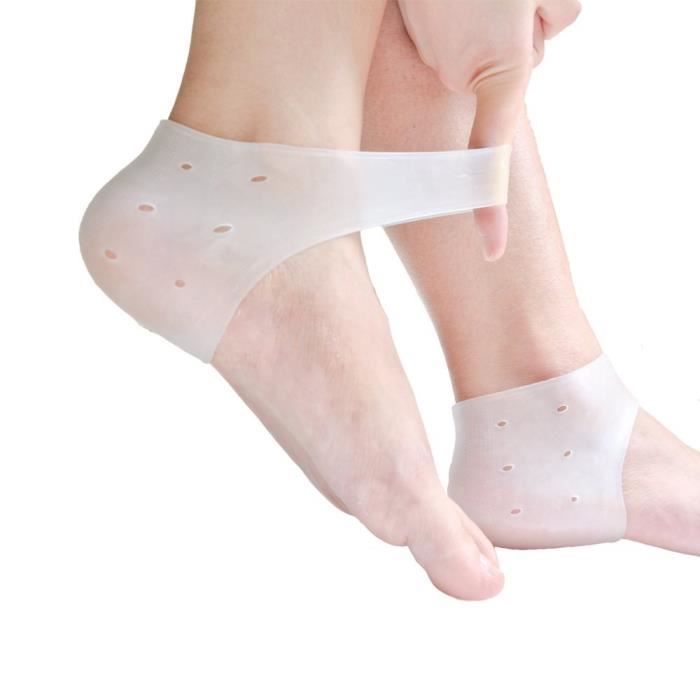 FunPa 2 paires de protège-talon chaussettes de fasciite plantaire enveloppantes à talon réglable pour femmes 