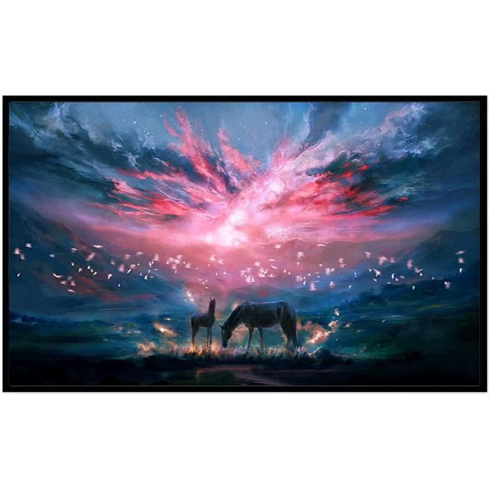 Kit Diamant Painting 5D - Train Fantastique Ciel étoilé, Toile 30x40 Cm, Tout Inclus Pour Adultes