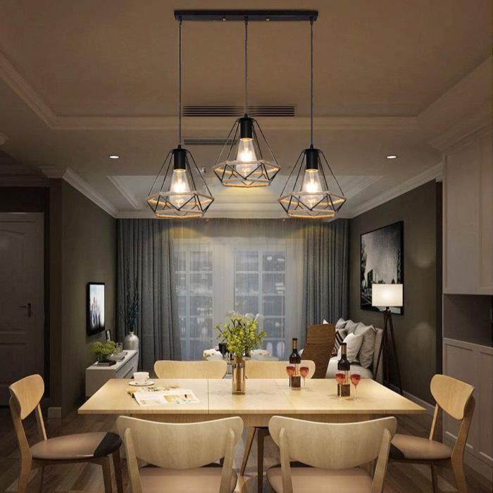 Perfect ** - 5 Tête - Lustres Country Américain Nordique Minimaliste Bois Lustres Rétro Lampes De Jardin Chambre Salle à Manger Salon De Style Européen Lustres