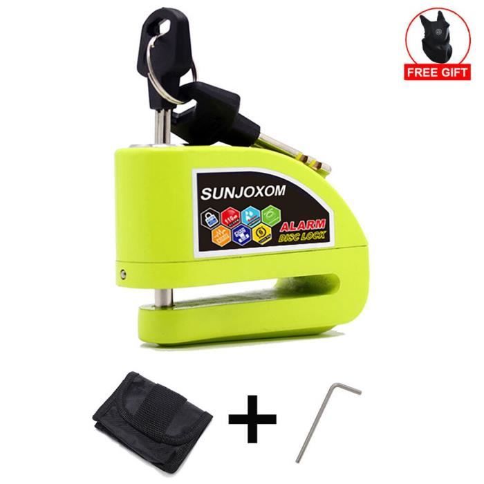 Antivol Disque Frein Moto & Vélo - Verrouillage Acier Allié Argent 7x5.5cm
