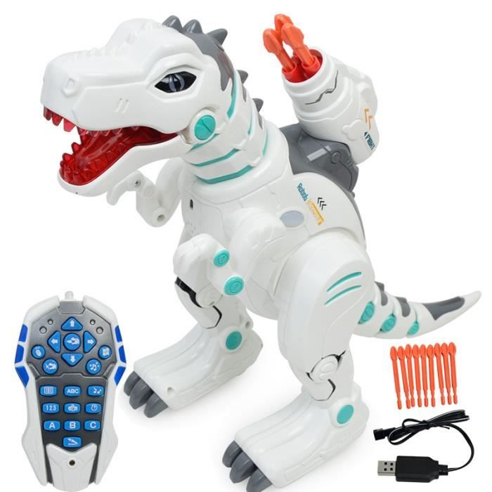 Robot de Dinosaure Electrique avec 5 Missiles Sons Lumières Robot
