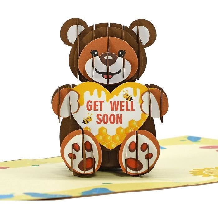 Hug-a-BooBoo Orsacchiotto Peluche "Get Well" 15 Cm - Piccolo, Morbido, Con Maglietta Rimovibile - 3