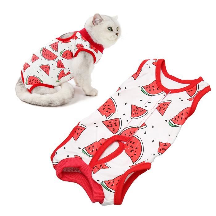 CUQUE Combinaison de récupération pour chat Costume de récupération pour chat après la chirurgie, vêtements respirants pour XU010