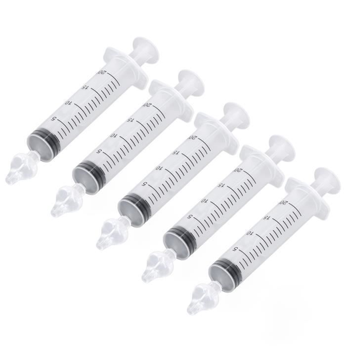 Embouts De Seringue Nasale Pour Bébé - Lot De 6, En Silicone Sans BPA, 10 Ml, Pour Lavage Nasal Et Aspiration En Douceur