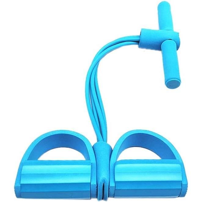 Corde élastique Feezi 4 Tubes - Avec Poignées Et Pédales - Fitness Maison - Yoga/Pilates