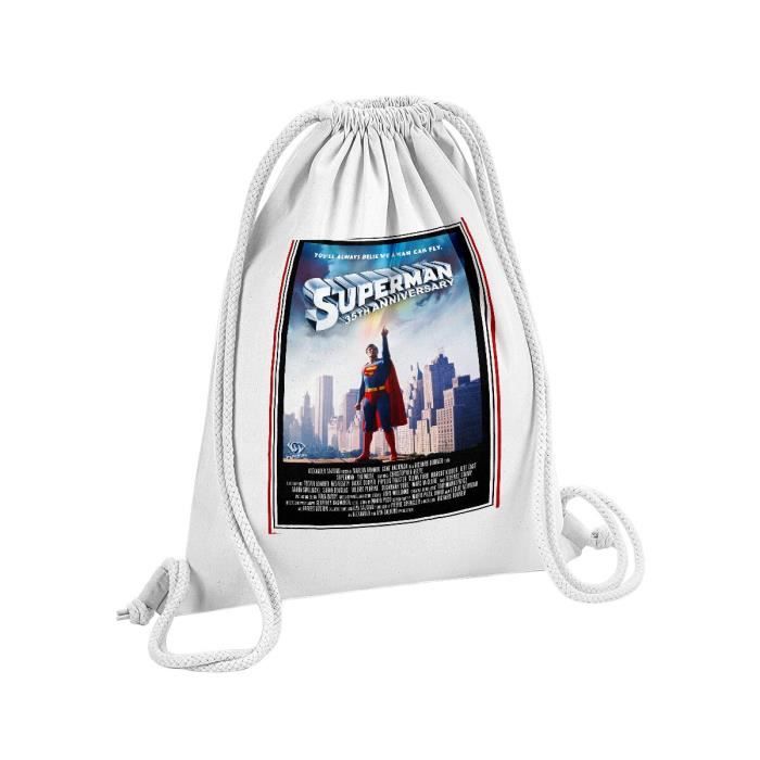Sac De Sport Superman à Cordon - Maille Multi-color, Unisexe, Taille 17x13 (occasion)