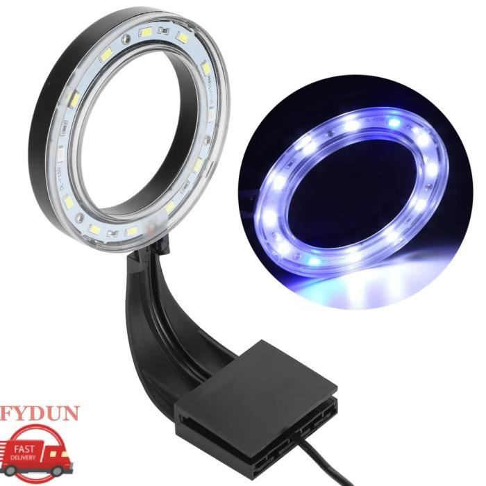 Meilleurs prix pour FYDUN Lampe à pince pour aquarium Lampe à Pince d'Anneau d'Aquarium Étanche Lumière LED de Réservoir de animalerie eclairage