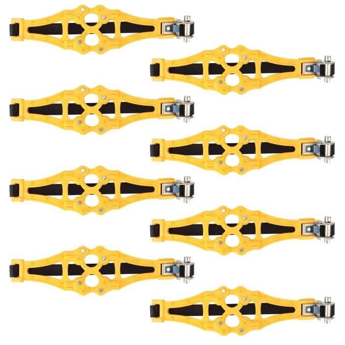 10 Chaînes à Neige Universelles Réglables 185-225mm - Antidérapantes TPU - Pour Voiture - NOPKESV
