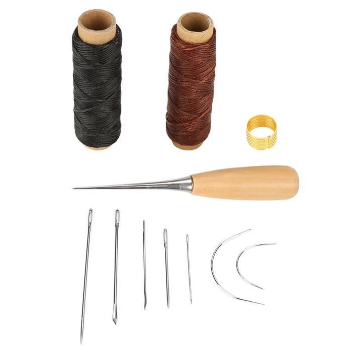 Cuir à coudre outils kit de réparation de 14 pièces à coudre à la main Craft ... 