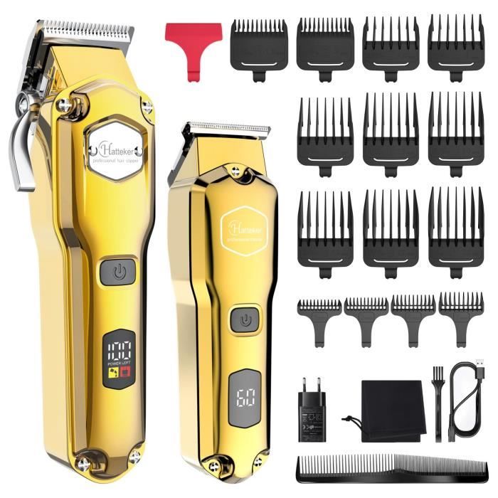 Tagliacapelli E Barba Ricaricabile Senza Fili - 4 Teste, Impermeabile, Nero/giallo