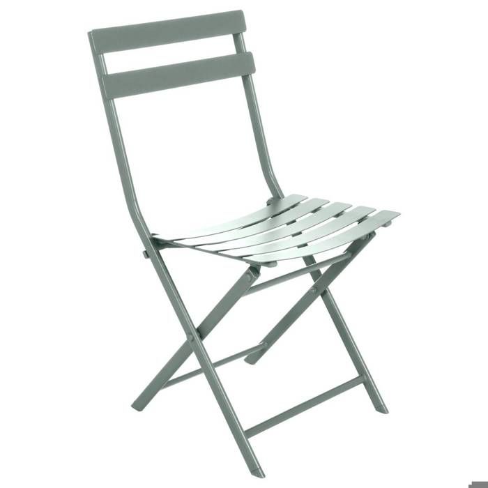 Chaise de jardin pliante Greensboro vert olive en acier traité époxy - Hespéride Chaise de jardin pliante Greensboro vert olive en acier traité époxy - Hespéride