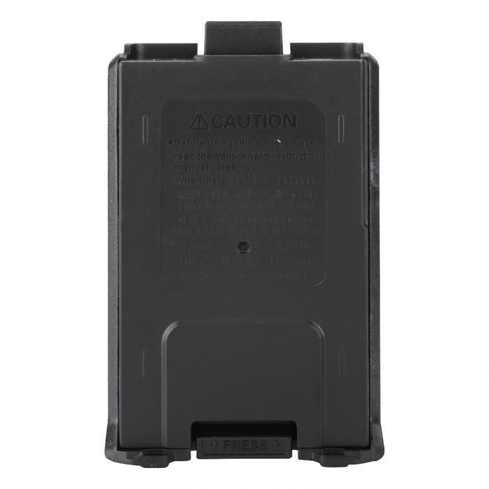 Boîtier De Batterie Long Pour Baofeng UV-5R, UV-5RB, UV-5RE - Plastique Noir, Performances Stables