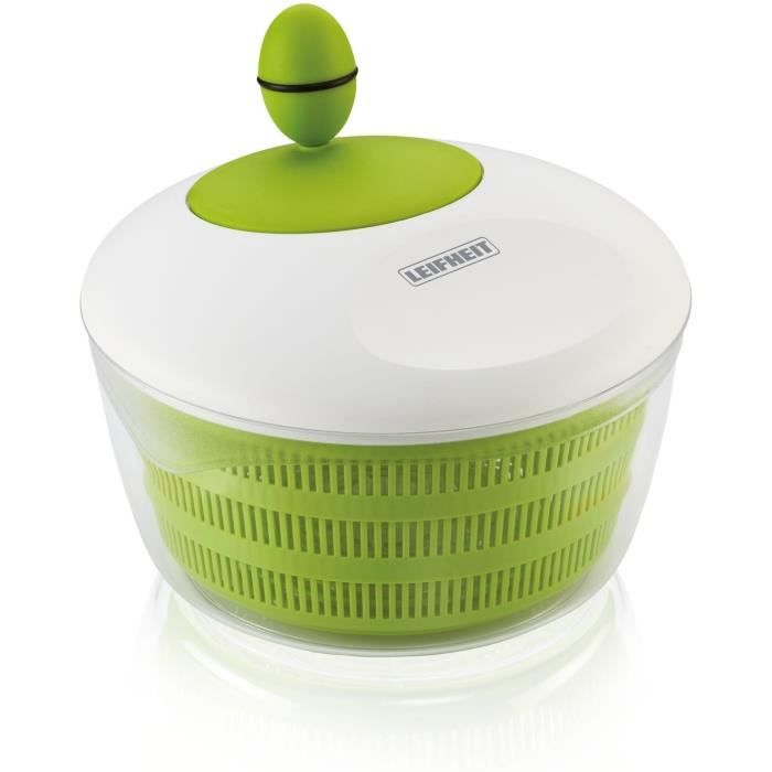 Leifheit Essoreuse à salade Trend 23069 - capacité de 4L - poignée ergonomique et mécanisme dessorage à manivelle