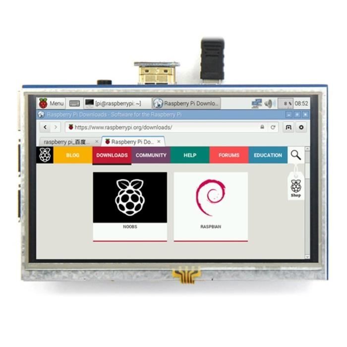 Écran Tactile TFT 3.5" Pour Raspberry Pi 1/2/3/4 Et Pi Zero - Interface SPI