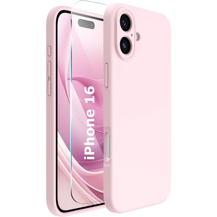 Coque Silicone Rose + Verre Trempé Pour IPhone SE 2022 - Pack Little Boutik