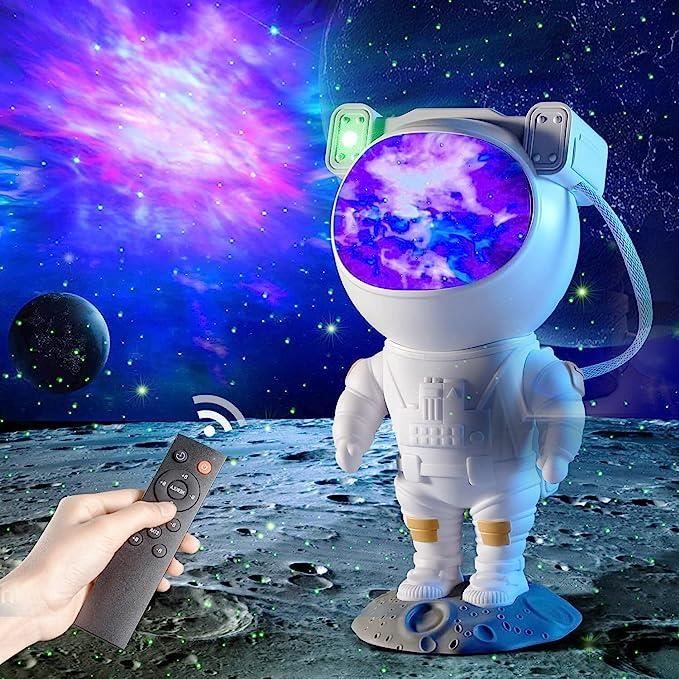 Projecteur D'astronaute Ciel Etoile Galaxie,Astronaute Projecteur avec Nébuleuse,Minuterie et Télécommande,Lampe Projecteur Plafond