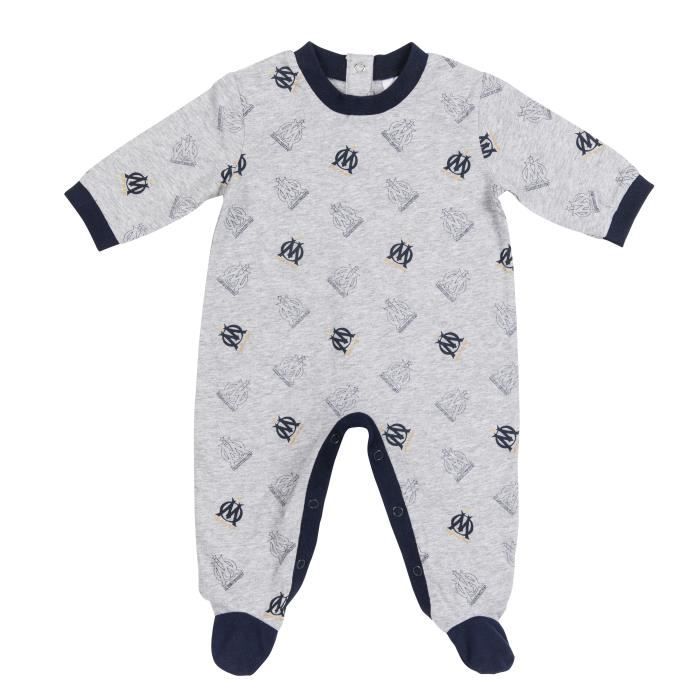 Body Pyjama Om Bebe Collection Officielle Olympique De Marseille Gris Cdiscount Pret A Porter
