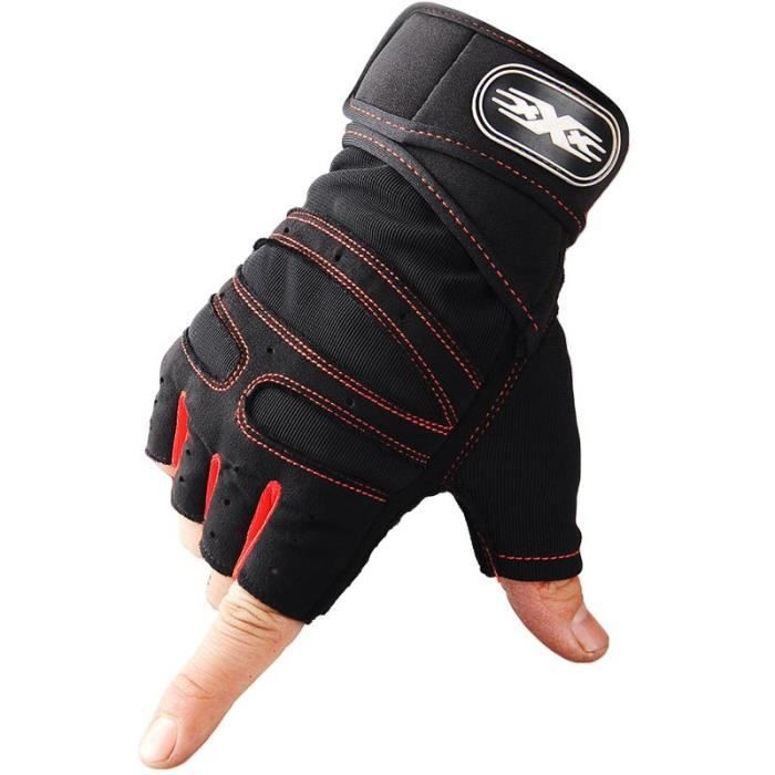 Gants De Vélo Demi-doigts - Rembourrés, Antidérapants Et Respirants - Pour VTT, Cyclisme, Moto - Hommes Et Femmes