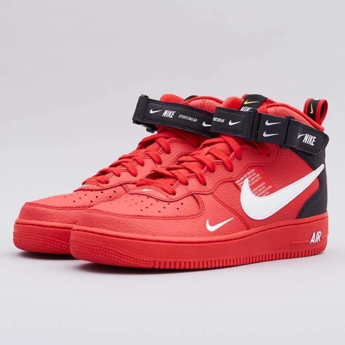 chaussure nike air force 1 rouge et blanche