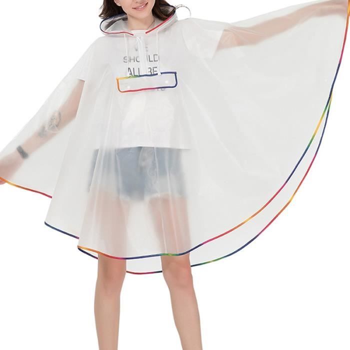 Lot De 11 Ponchos De Pluie D'Urgence Réutilisables - Transparent, Avec Capuche - Taille Unique