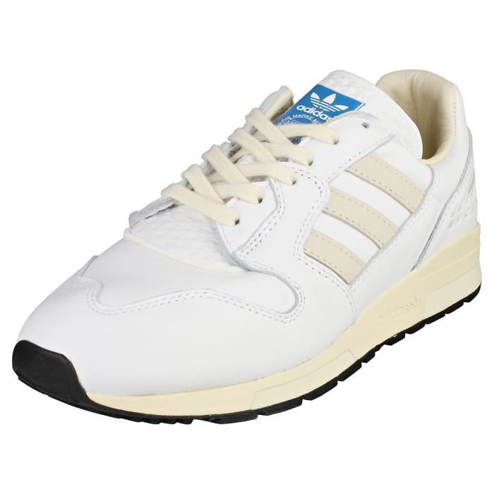 Baskets adidas ZX 420 H05366 Homme Cuir Lacets Blanc Blanc
