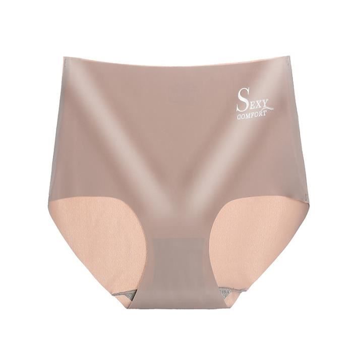 Lot De 3 Culottes Invisibles à Taille Haute En Coton - Noir - Femme