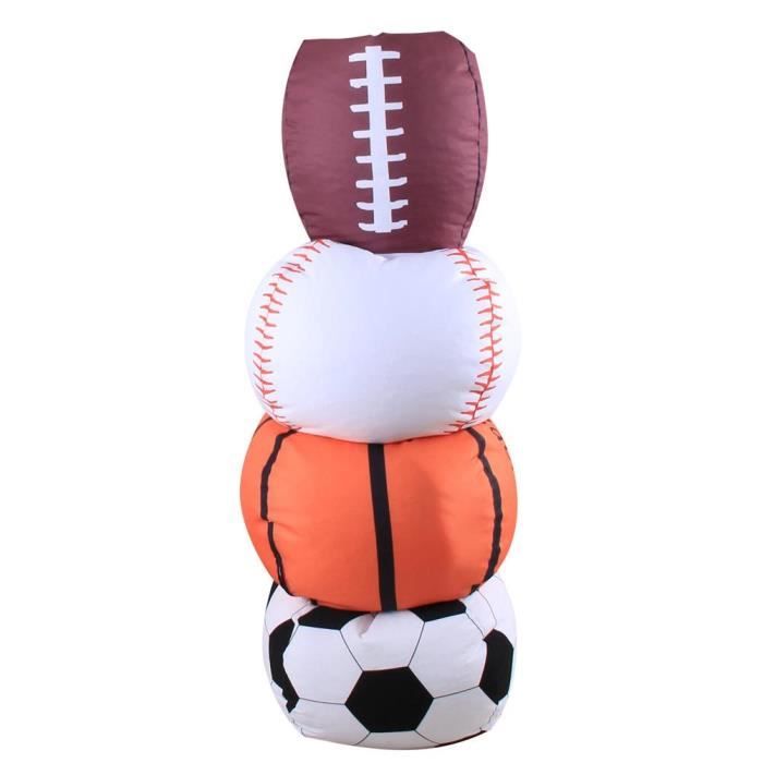 Sac Rangement Peluches Et Jouets Enfant - Bean Bag Avec Fermeture éclair, 55 Cm De Diamètre, Toile Résistante | Pouf Pliable, Décoration Chambre