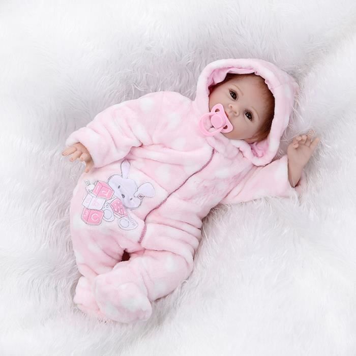 22" Big baby doll reborn DUR vinyle poupée vêtements & accessoires-Robe Rose 