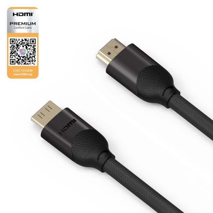 Câble HDMI 1,5m - Ultra HD 2160p (4K) / Full HD 1080p