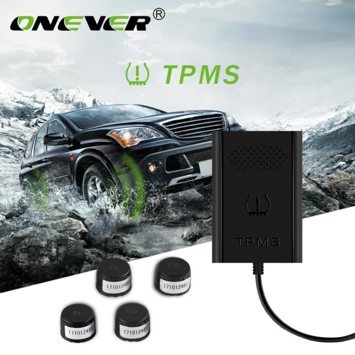 Système TPMS Sans Fil Avec 4 Capteurs Pour Camping-car - Surveillance Pression/température Pneus Via App IOS - 0-16 Bar