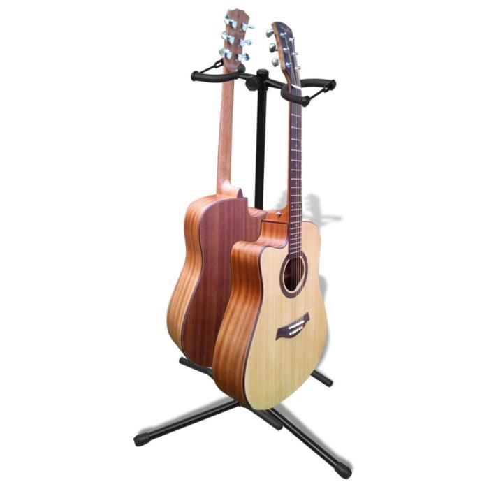 Donner 2x Support Pliable pour Guitare Acoustique et Electrique Stand pour Guitare Basse Ukul/él/é