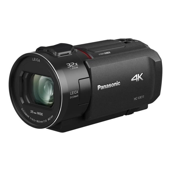 Caméscope 4K Panasonic HC-VX11 - 25 pi-s 8.57 MP 24x zoom optique Leica - Wi-Fi