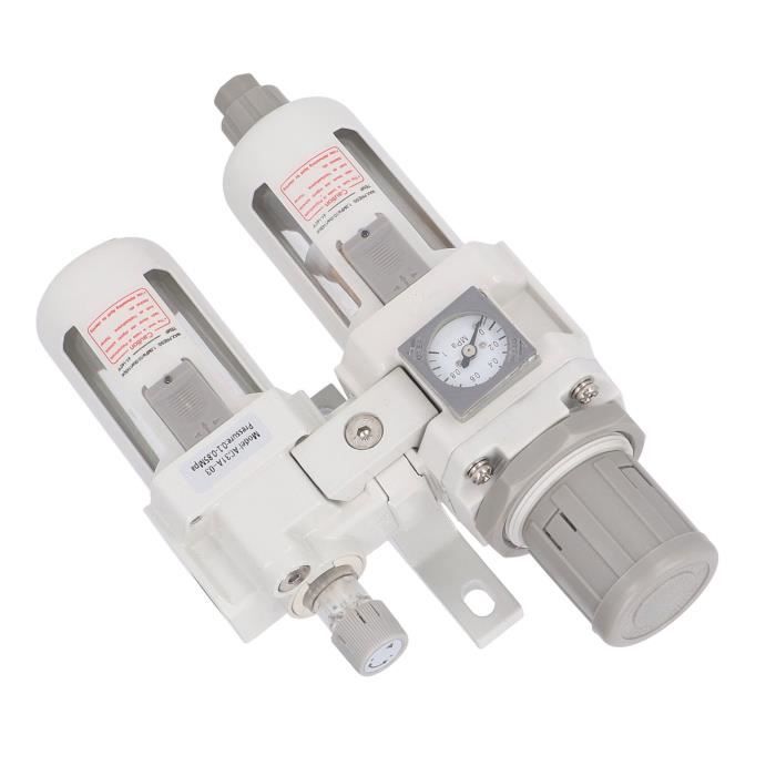 Filtre-Régulateur Pneumatique BF3000 G3/8 - Séparateur Eau/Huile Avec Manomètre