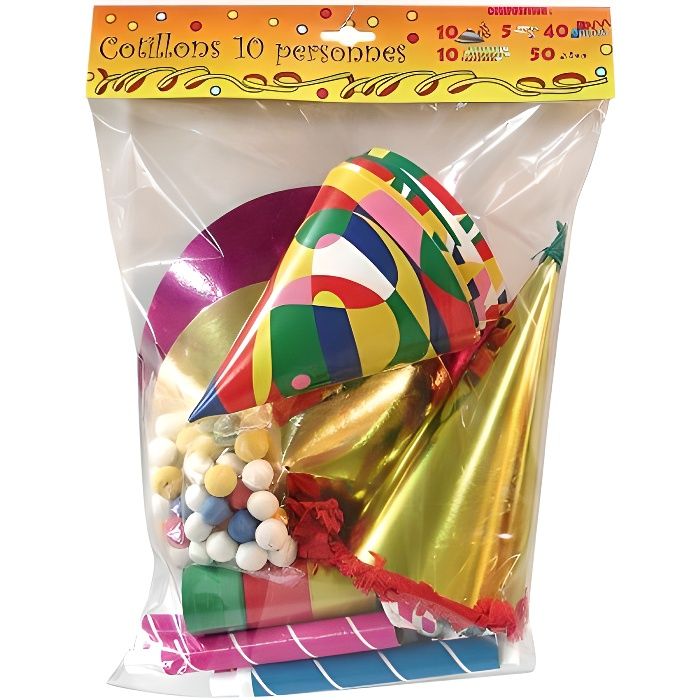 Cotillons - Coffret pour 10 personnes Cotillons - Coffret pour 10 personnes