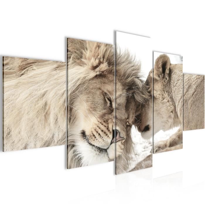 Figurine Décoration Triplette Lion En Plastique - Sans Marque