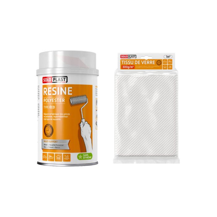 Pack Resine Polyester Type Eco Soloplast 1 Kg Tissu De Verre Soloplast Roving 300g M2 Achat Vente Peinture Vernis Pack Resine Polyester Type Cdiscount