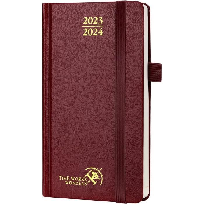 Agenda De Poche 2025 - Semainier Spirale Janvier à Décembre - Format 16,5x9cm - Couverture PU