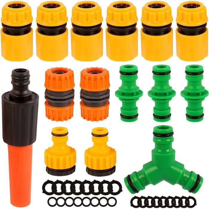Lot De 8 Raccords De Tuyau D'Arrosage 1/2" 16 Mm - Pour Irrigation Goutte à Goutte - Arrêts D'Extrémité - 5
