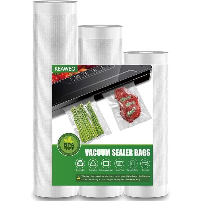 Sac à Vide Alimentaire, KEAWEO Sac Sous Vide Rouleau Pour Machine à