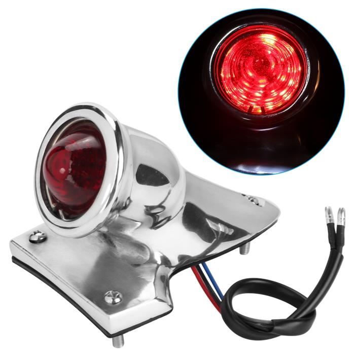 Feu Stop Lampe Plaque Immatriculation Modification Moto Rétro LED