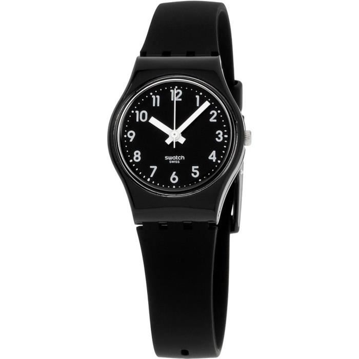 SWATCH FEMME 25MM BRACELET SILICONE BOITIER PLASTIQUE QUARTZ MONTRE LB170E